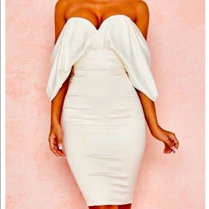 Ivory Satin Dress